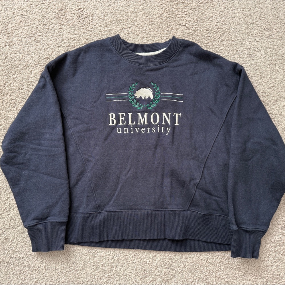 League Navy Blue Belmont University Men's Crewneck Sweater